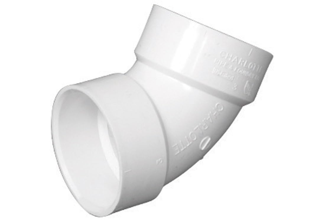 CHARLOTTE PIPE 4 DWV 1/6 Bend HUB X HUB DWV (Drain, Waste and Vent) (1 Unit Piece)