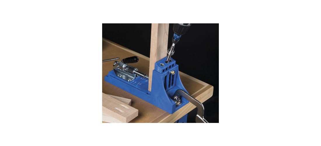 Kreg K4 Pocket Hole Jig - Adjustable, Versatile Jig for Strong Joints - Create Perfect, Rock-Solid Joints - Easily Adjustable Drill Guides - For Materials 1/2" to 1 1/2" Thick