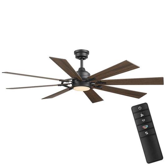 PARTS - LIGHT KIT PAN AND SHADE ASSEMBLY ONLY FOR Makenna DC 60 in. White Color Changing Integrated LED Outdoor Matte Black Ceiling Fan with Light, DC Motor and Remote, 52106
