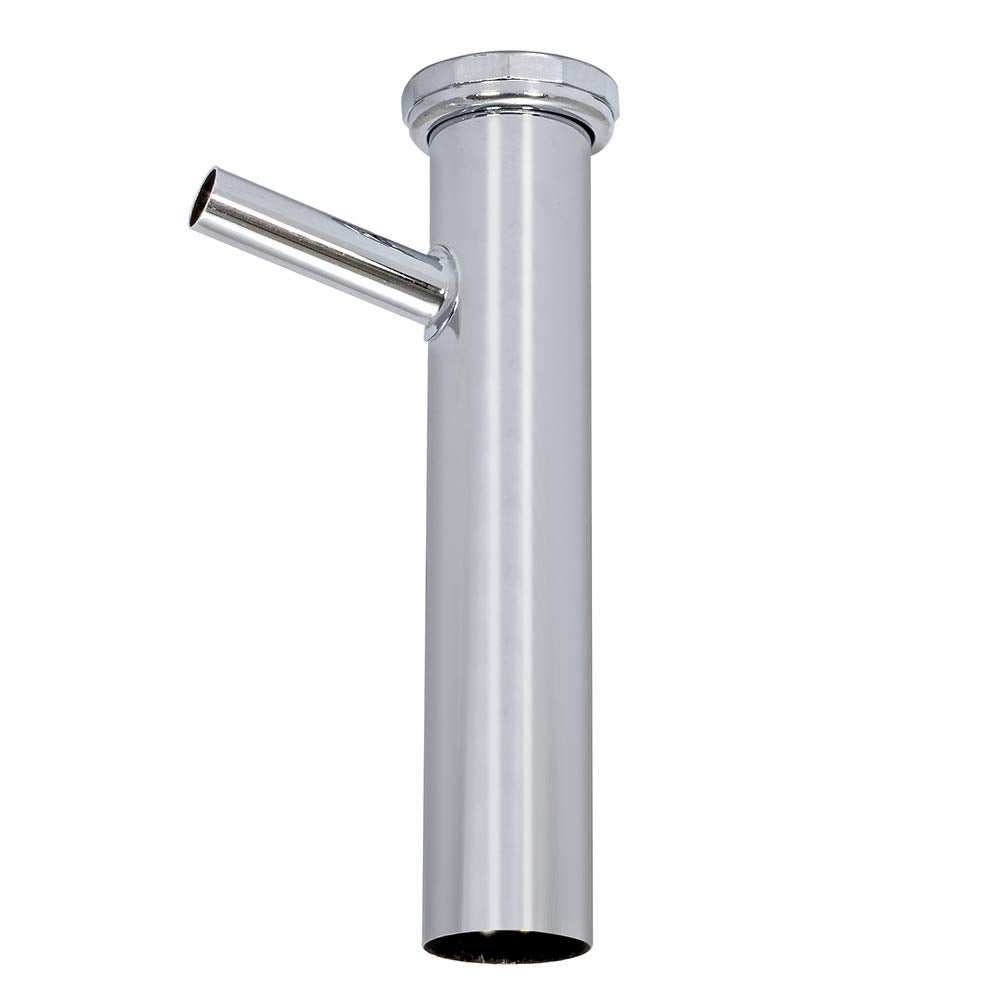 EZ-FLO 1-1/2 Inch x 8 Inch Dishwasher Tailpiece, Direct Connection for Tubular Drain Applications, 7/8 Inch OD Branch, Chrome Finish, 35128