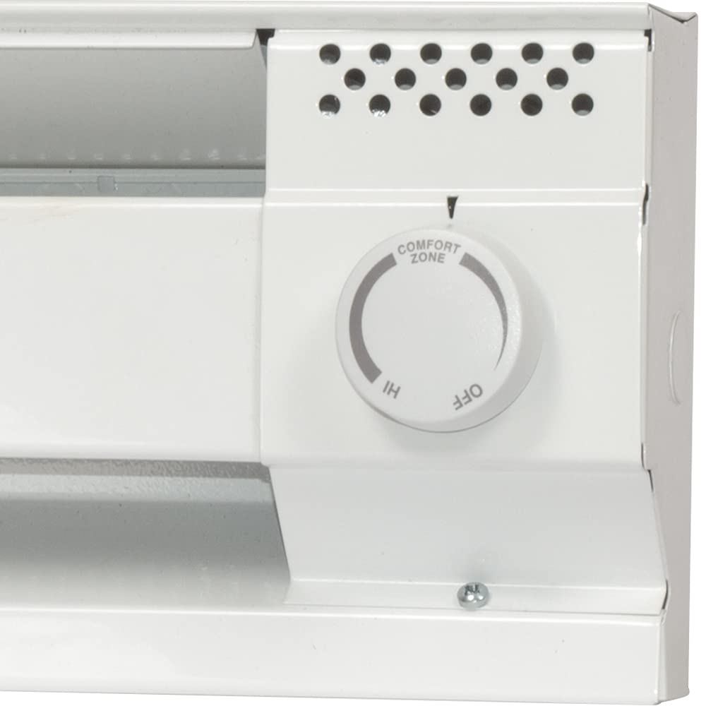 Cadet F Series Double Pole Built-In Baseboard Thermostat (Model: BTF2W, Part: 08734), 22 Amp, 120/208/240 Volt, White