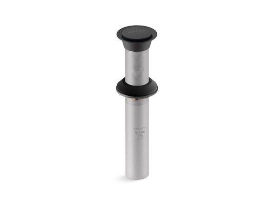 KOHLER K-33151-BL Bathroom Sink Clicker Drain w/o Overflow, Premium Metal, Corrosion Resistant, Matte Black