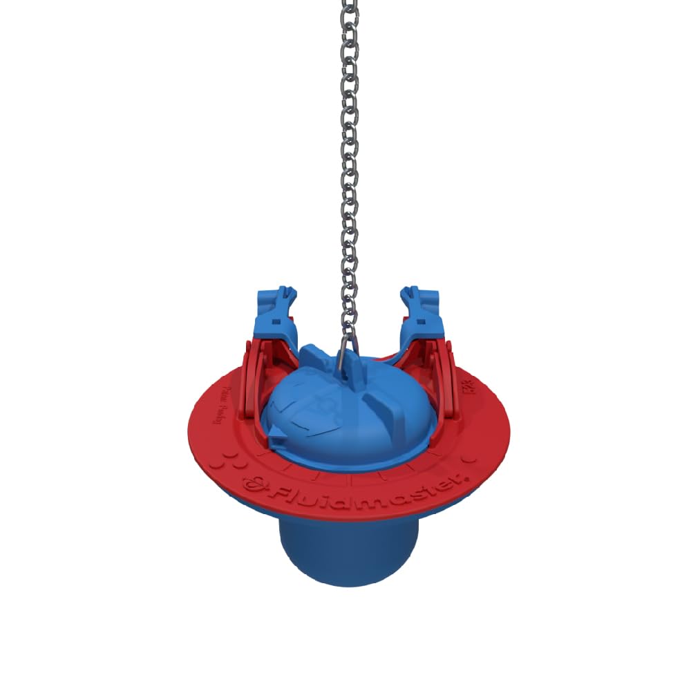 Fluidmaster 523A-009-T4 Super 2 in, or 3 in. Toilet Flapper, Red/Blue