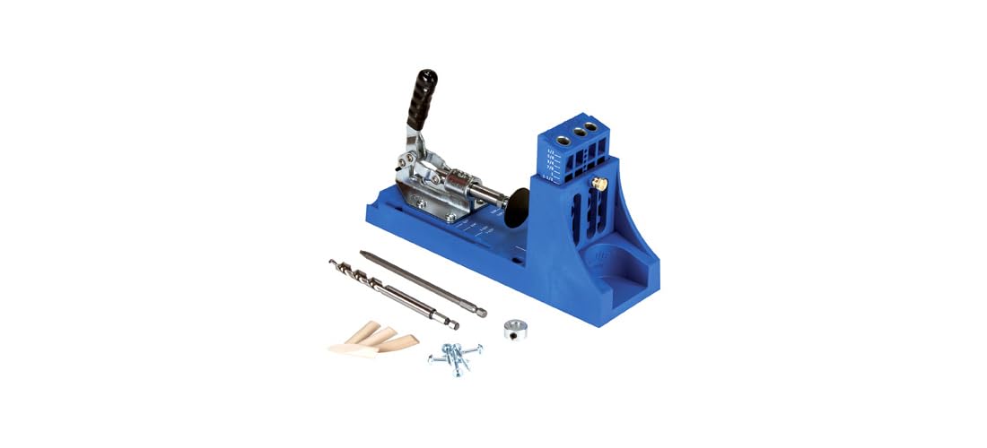 Kreg K4 Pocket Hole Jig - Adjustable, Versatile Jig for Strong Joints - Create Perfect, Rock-Solid Joints - Easily Adjustable Drill Guides - For Materials 1/2" to 1 1/2" Thick