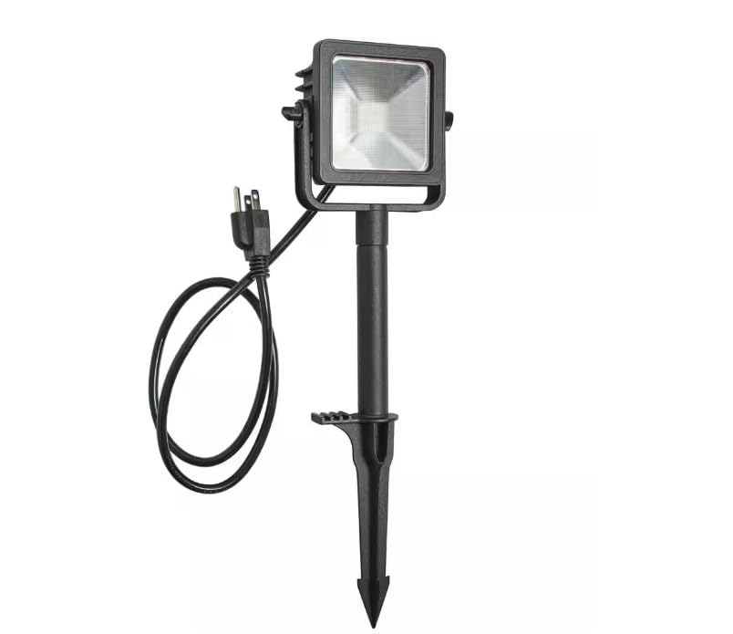 STAKE ONLY (USED) Hampton Bay Plug-in Black Outdoor LED Landscape Flood Light