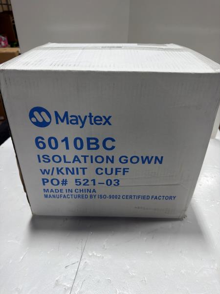 Maytex 6010BC Isolation Gown w/Knit Cuff 50 Pack