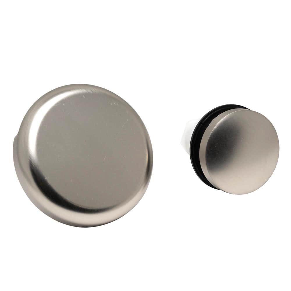 Touch Toe Sch. 40 PVC Bath Waste Half Drain Kit in Brushed Nickel