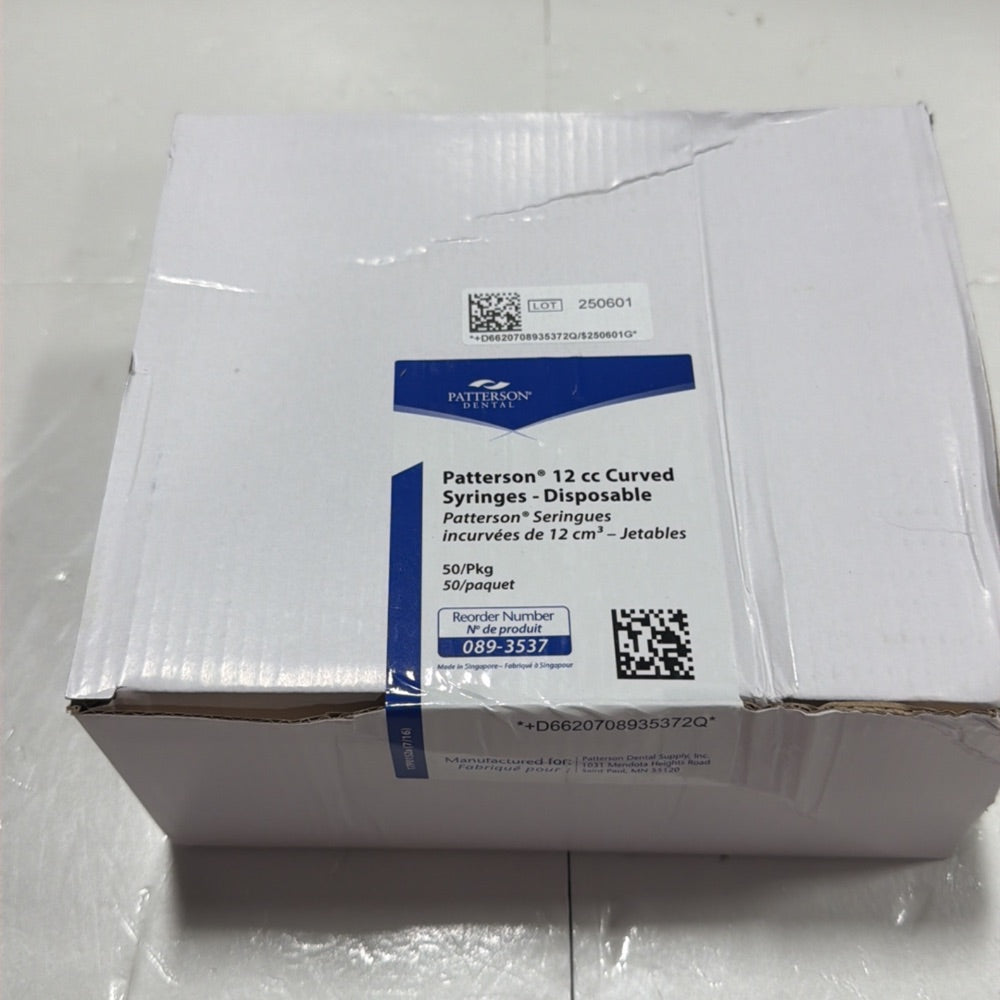 Patterson 12 cc Curved Syringes - Disposable
