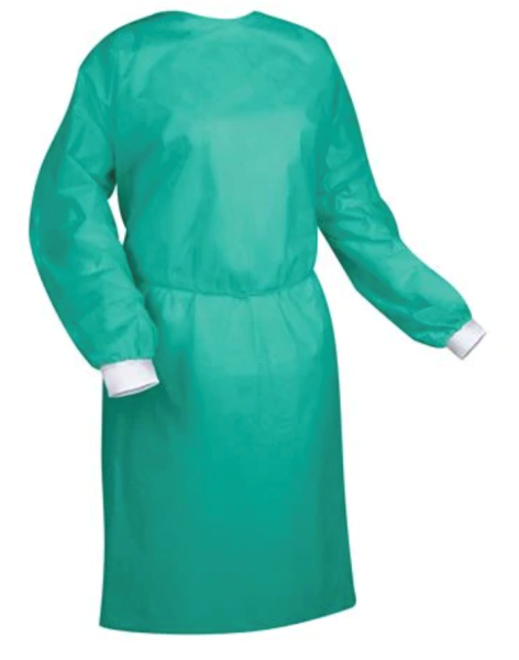Isolation Gowns – Universal, 50/Pkg Knit Cuffs, Green Maytex Corp