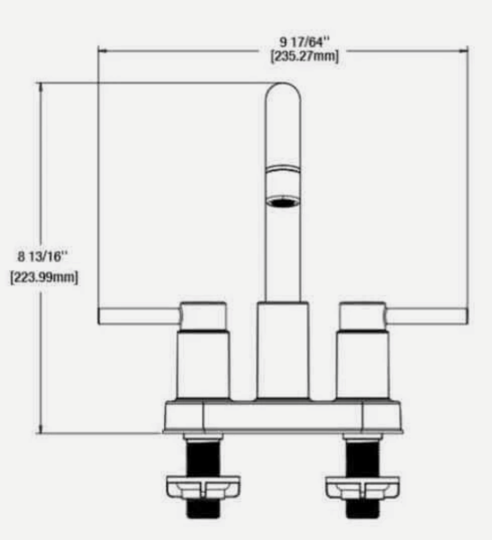 Glacier Bay Dorind 4in Centerset High-Arc Bathroom Faucet in Chrome