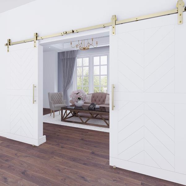 National Hardware N700-102 Interior Sliding Barn Door Hardware Madison Pull, 12-Inches, Easy to Install, Brushed Gold