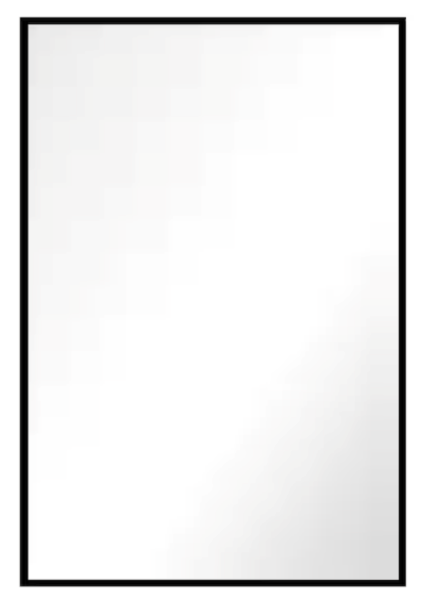 Home Decorators Collection 26" W x 38" H Rectangular Floating Mount Wall Vanity Mirror in Black