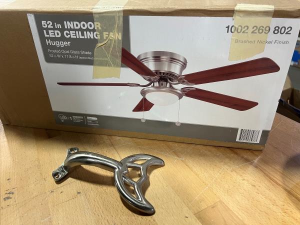 BLADE ARM ONLY for Hugger 52 in. LED Brushed Nickel Ceiling Fan with Light Kit