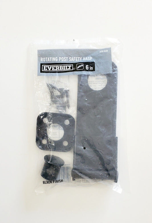 Everbilt 6 in. Black Rotating Post Hasp NEW