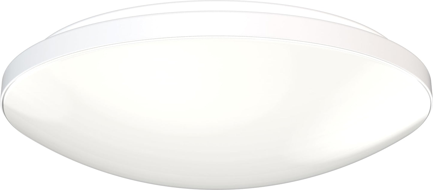Juno 11 Inch Round LED Flush Mount Ceiling Light, Low Profile Modern Ceiling Light Fixture, Selectable 2700K/3000K/3500K/4000K/5000K Color Temperature, Dimmable, White (FMLR 11IN SWW5 90CRI WBT M4)