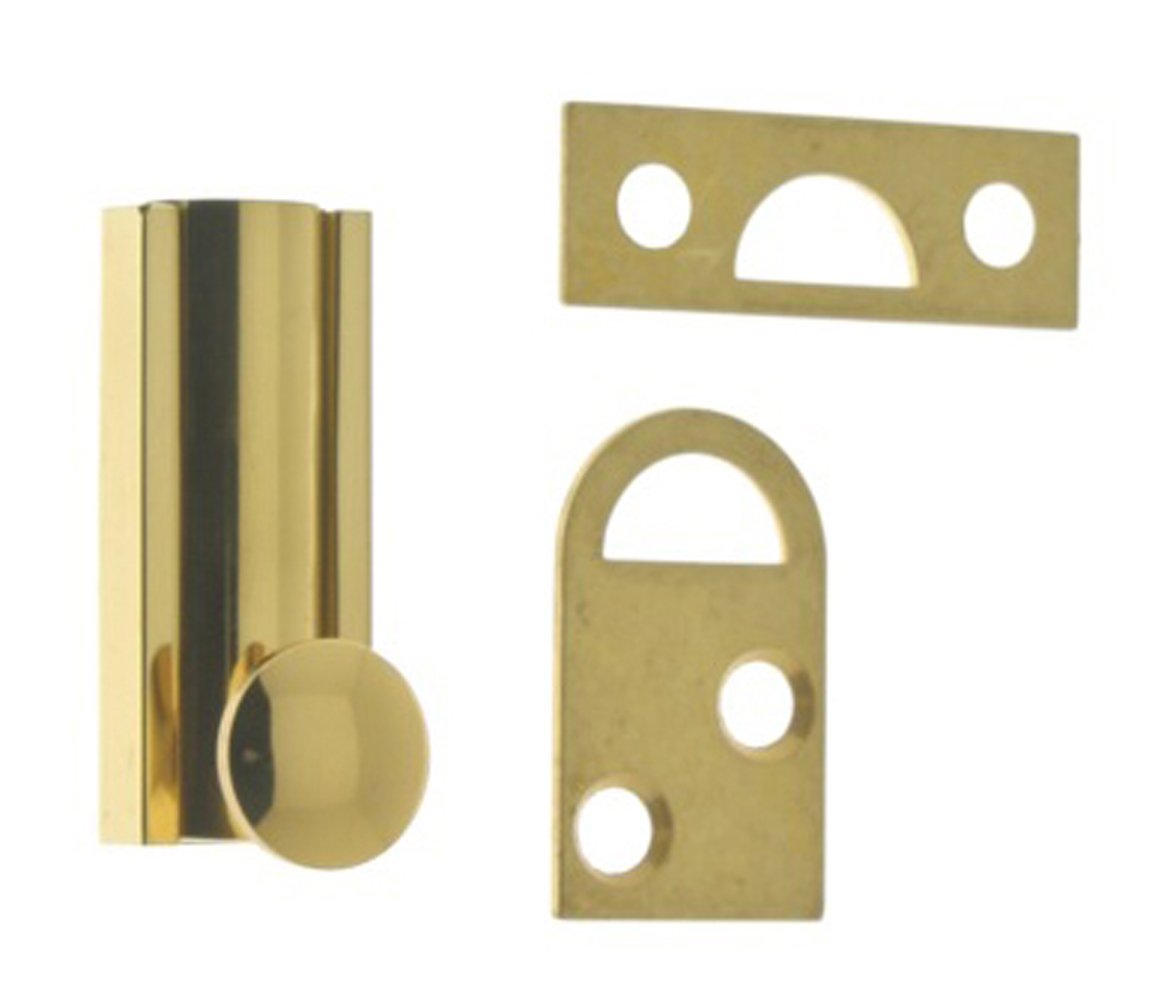 idh by St. Simons 11042-003 Professional Grade Quality Genuine Solid Brass Surface Bolt with 7/16-Inch Throw, 2-Inch, Polished Brass