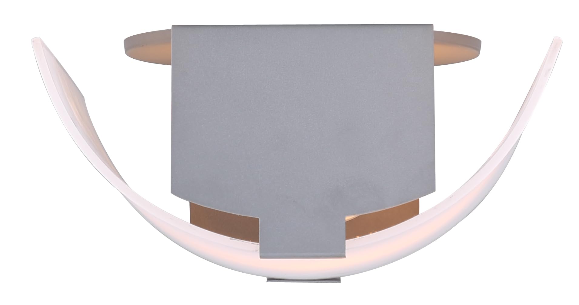 Canarm 1-Light Wall Sconce, Frosted Glass Shade with Gray Accents, Low-Profile Transitional Wall Lighting for Bedroom, Hallway or Living Room