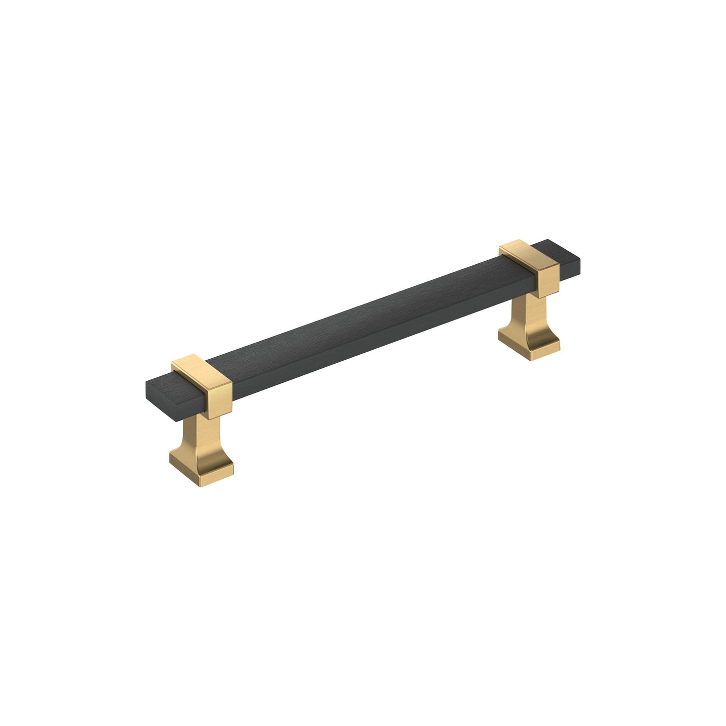 Amerock Overton 5-1/16 inch (128 mm) Center-to-Center Brushed Matte Black/Champagne Bronze Cabinet Pull, BP36682BMBCZ
