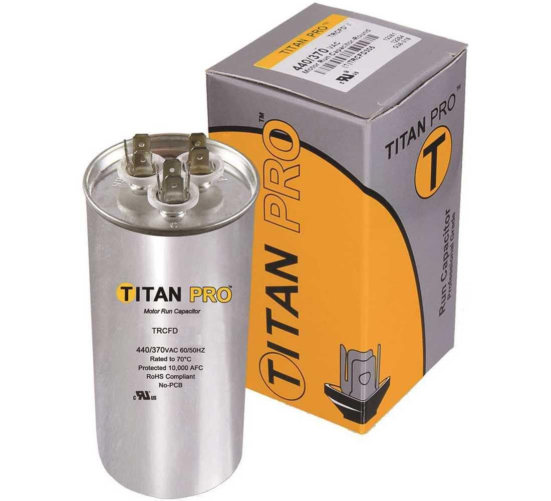 Packard Titan Pro TRCFD7075 70+7.5 MFD 440/370V Dual Motor Run Capacitor