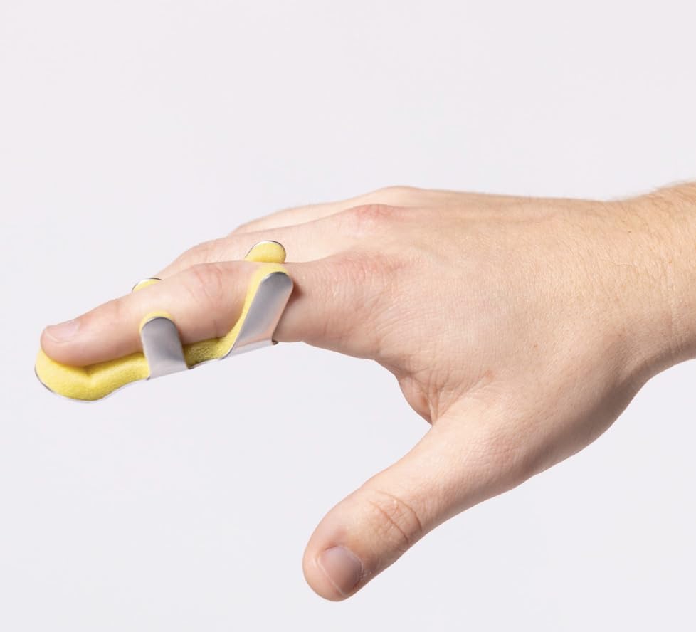 ARYSE TOAD Adjustable Finger Splint, Malleable Metal Support, 3 Sizes Available (Medium)