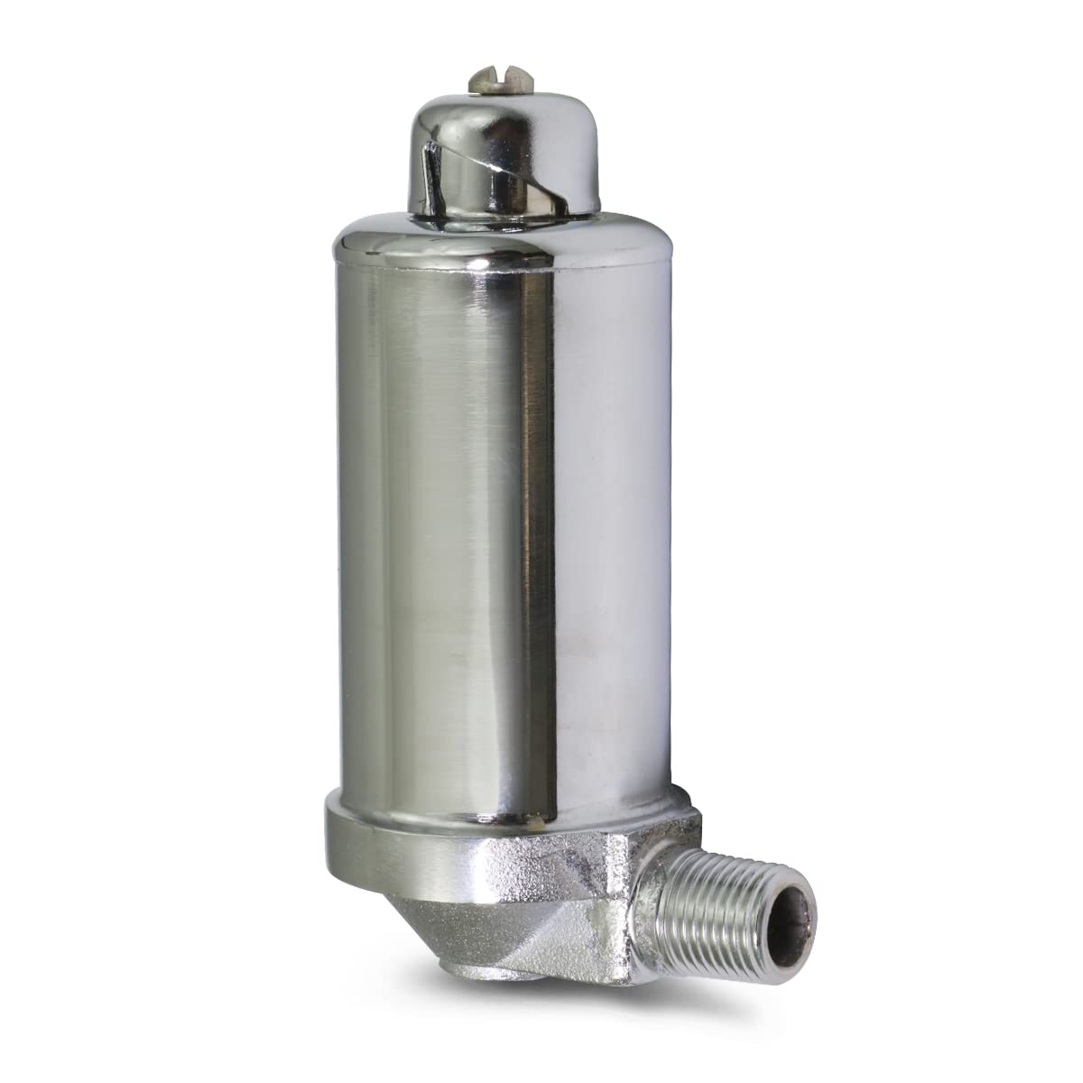 Midline Valve 6J3I5 Steam Radiator Air Vent; Heat Regulator Valve; Angle Adjustable Mount; 1/8 in. MIP; Chrome Plated Steel