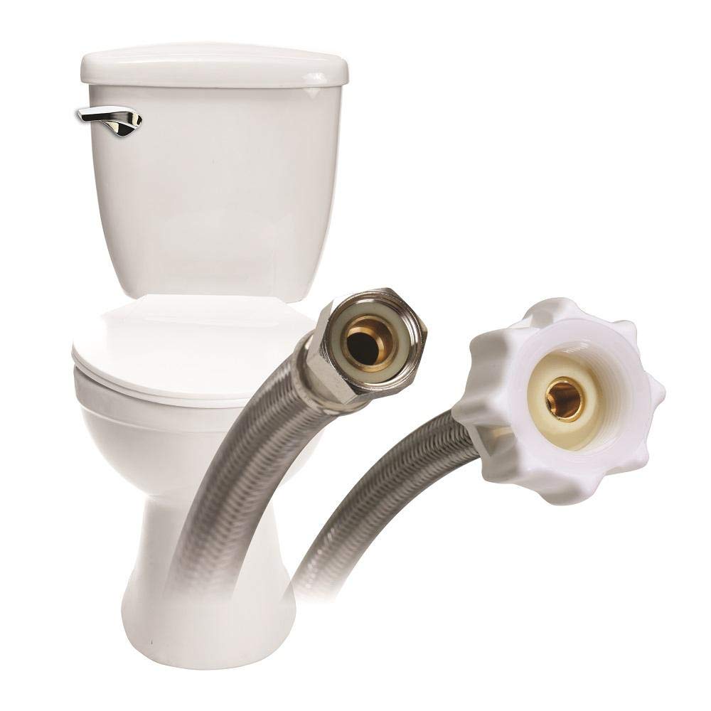 Fluidmaster 3/8 in. x 7/8 in. x 1.67 ft. Stainless Steel Click Seal Toilet Connector
