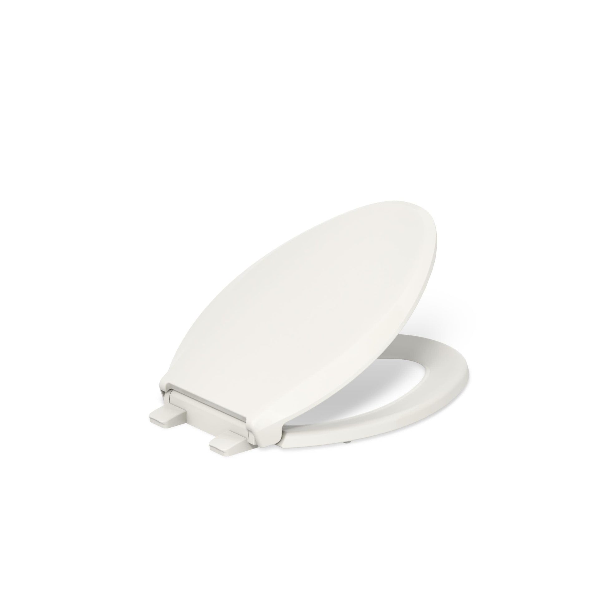 KOHLER 4636-RL-96 Cachet ReadyLatch Elongated Toilet Seat Slow Close Soft Close, Toilet Seat Quiet Lid, Contoured Grip-Tight Bumpers Installation Hardware, Apartment Essentials, Biscuit