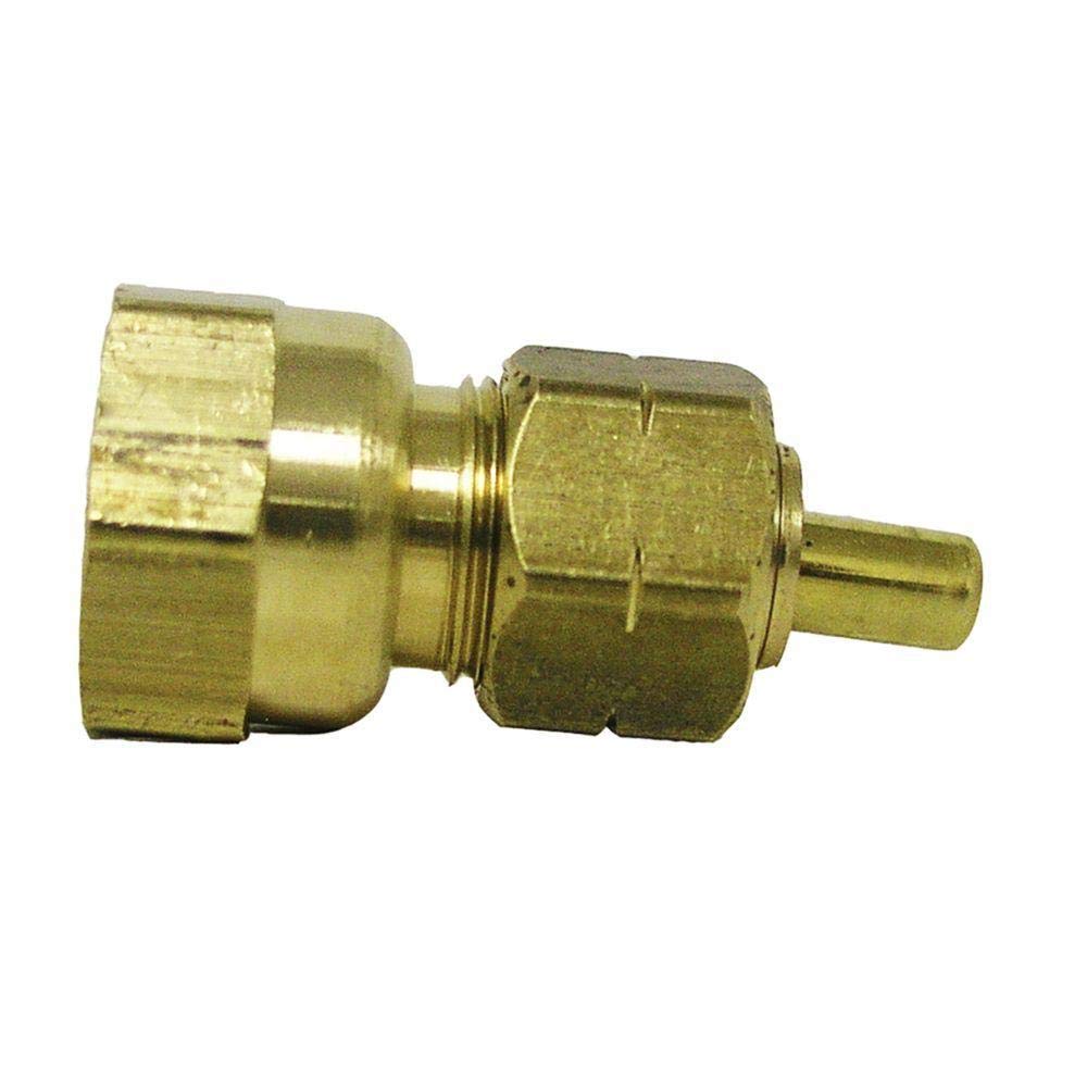 1/2 in. O.D. x 1/2 in. O.D. FIP Lead-Free Brass Compression Coupling