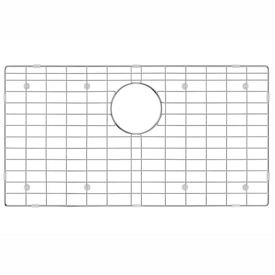 CIPOTAL 29.3 in. x 16.3 in. Rear Drain Kitchen Sink Bottom Grid with Supersoft Silicone Feet in 304 Grade Stainless Steel