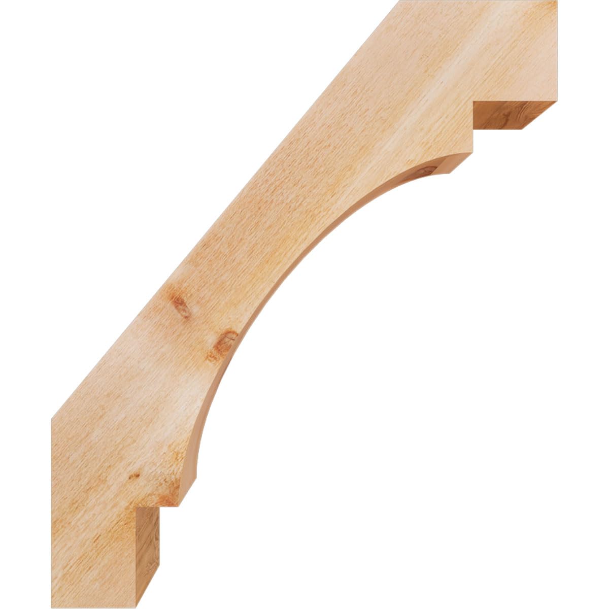 Ekena Millwork BRC06X30X36MRC00RWR 6"W x 30"D x 36"H Merced Rough Sawn Knee Brace, Western Red Cedar