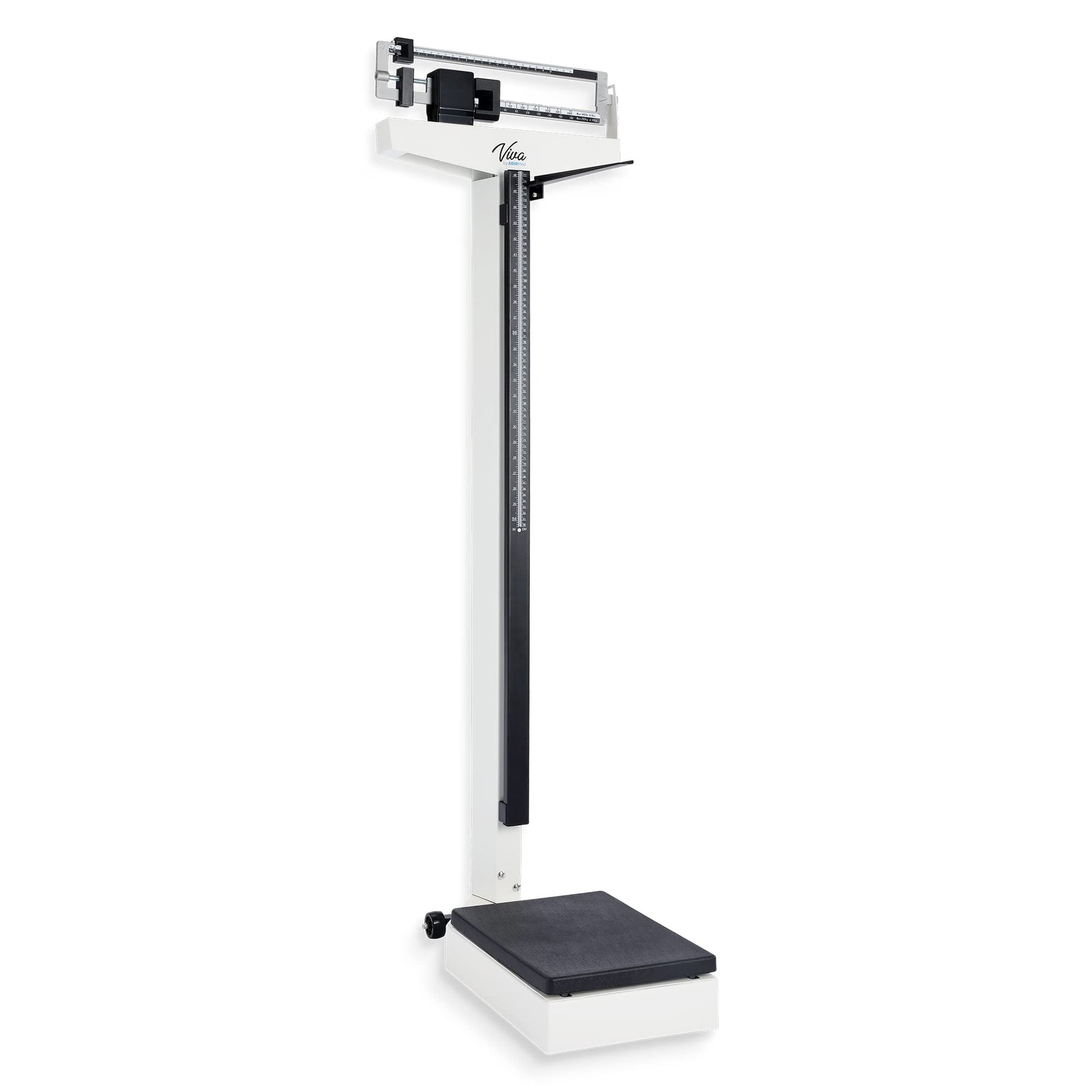 AdirMed Mechanical Physician Scale with Height Rod - Manual Measuring Scale - Eye-Level Display Dual Reading Die-Cast Beam with Two Sliding Weights & Retractable Height Rod