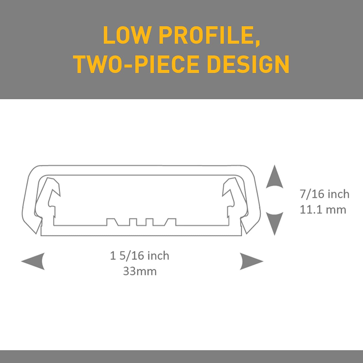 (2-pack) Legrand Wiremold Non-Metallic PVC Raceway Accessory Set, Ivory