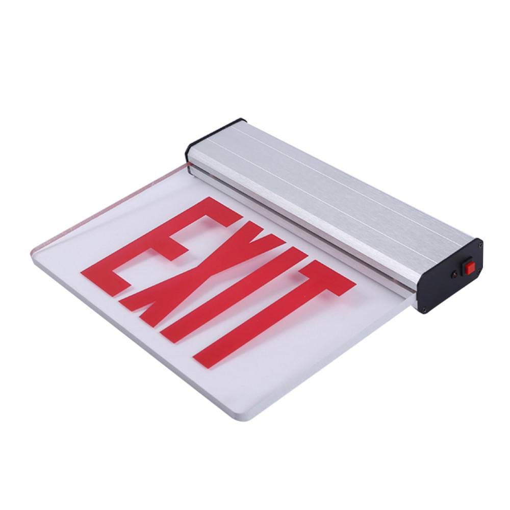 Commercial Electric 120-Volt to 277-Volt with Ni-Cad 4.8-Volt Edge Lit Integrated LED Red Exit Sign 1005183469