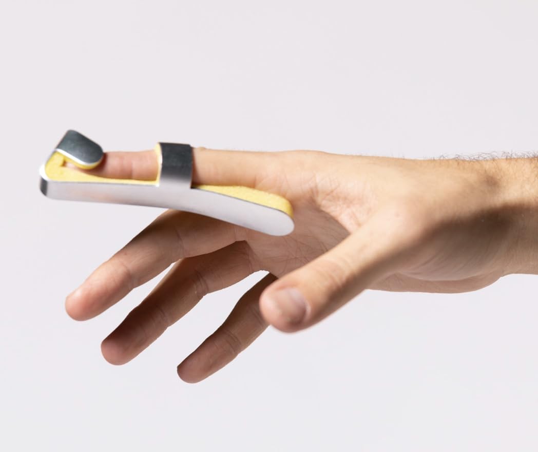 ARYSE Baseball Finger Splint, Malleable Adjustable Design, 3 Sizes for Finger Length 2.5-3.5 Inches (Large)