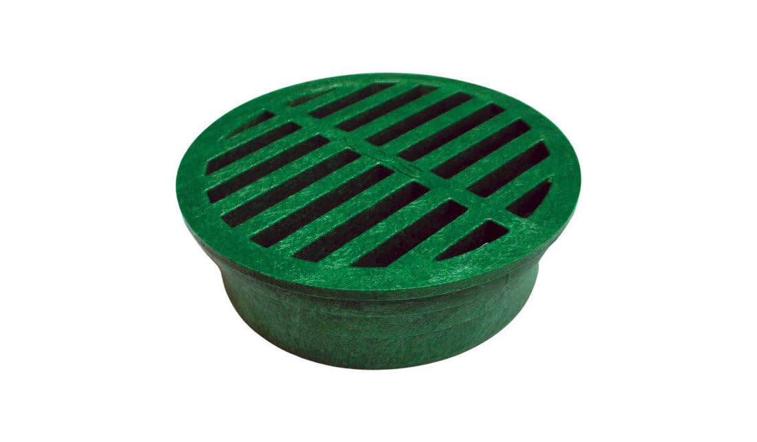 NDS 13 Plastic Round Grate, 4-Inch, Green