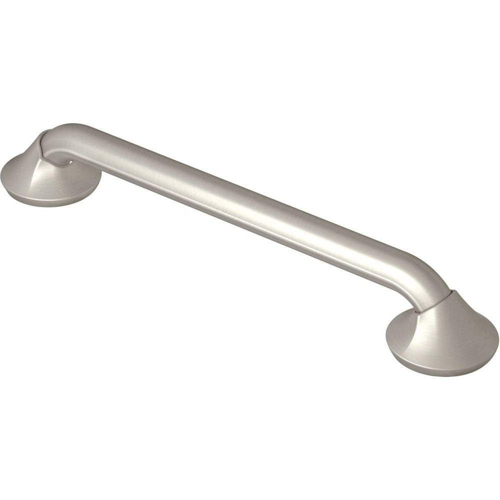 Moen YG2812BN Bathroom Safety 12-Inch Stainless Steel Transitional Bathroom Grab Bar, Brushed Nickel