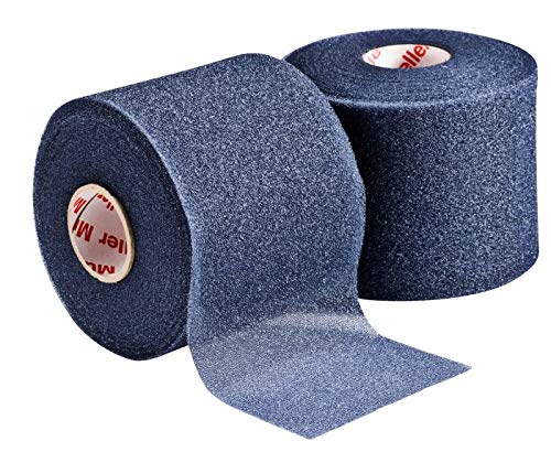 Mueller Sports Medicine MWrap, Pre Wrap, Athletic Tape Underwrap for Sports, Hair, Ankles, Wrist, Hands and Knees, Water-Resistant, Latex Free, 2.75" x 21.4 Yards Per Roll, 2 Rolls, Navy Blue