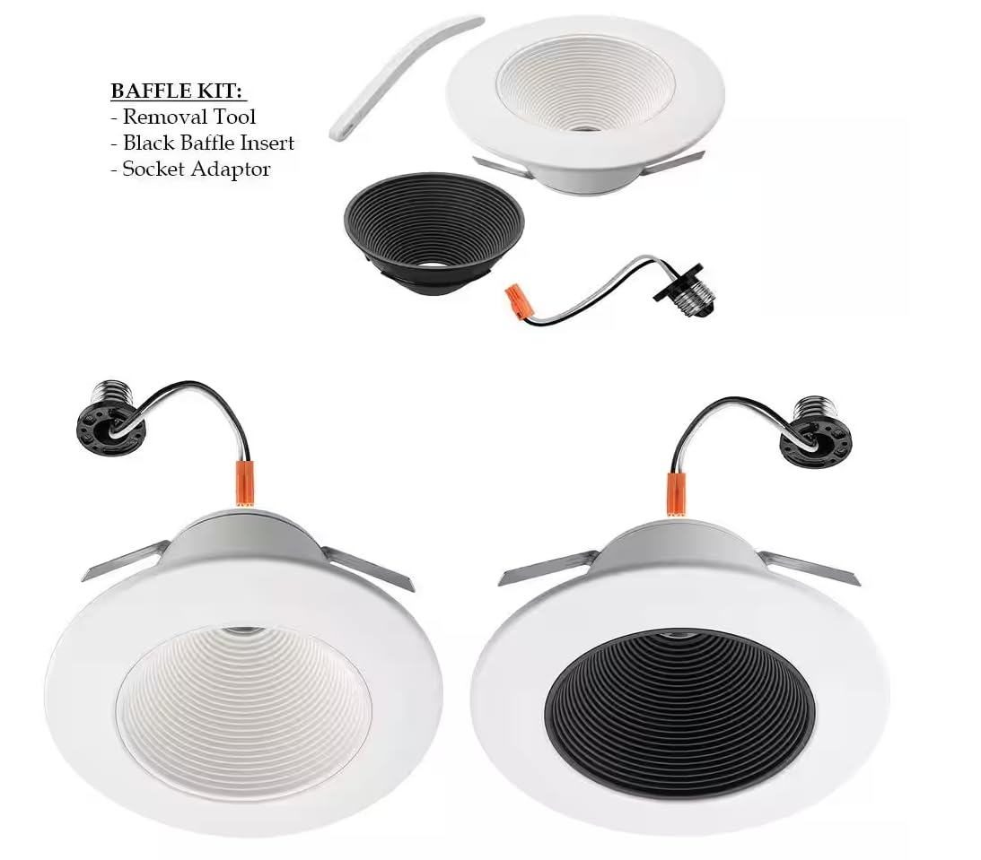Commercial Electiric 5/6 inch LED Ultra Deep Color Changing Baffle Trim