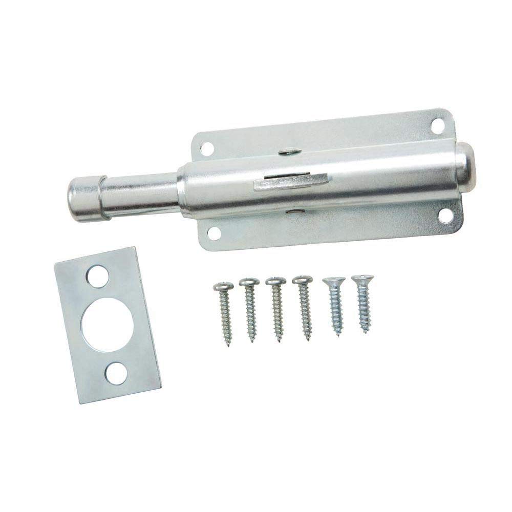 4 in. Zinc Plated Foot Bolt Doorstop
