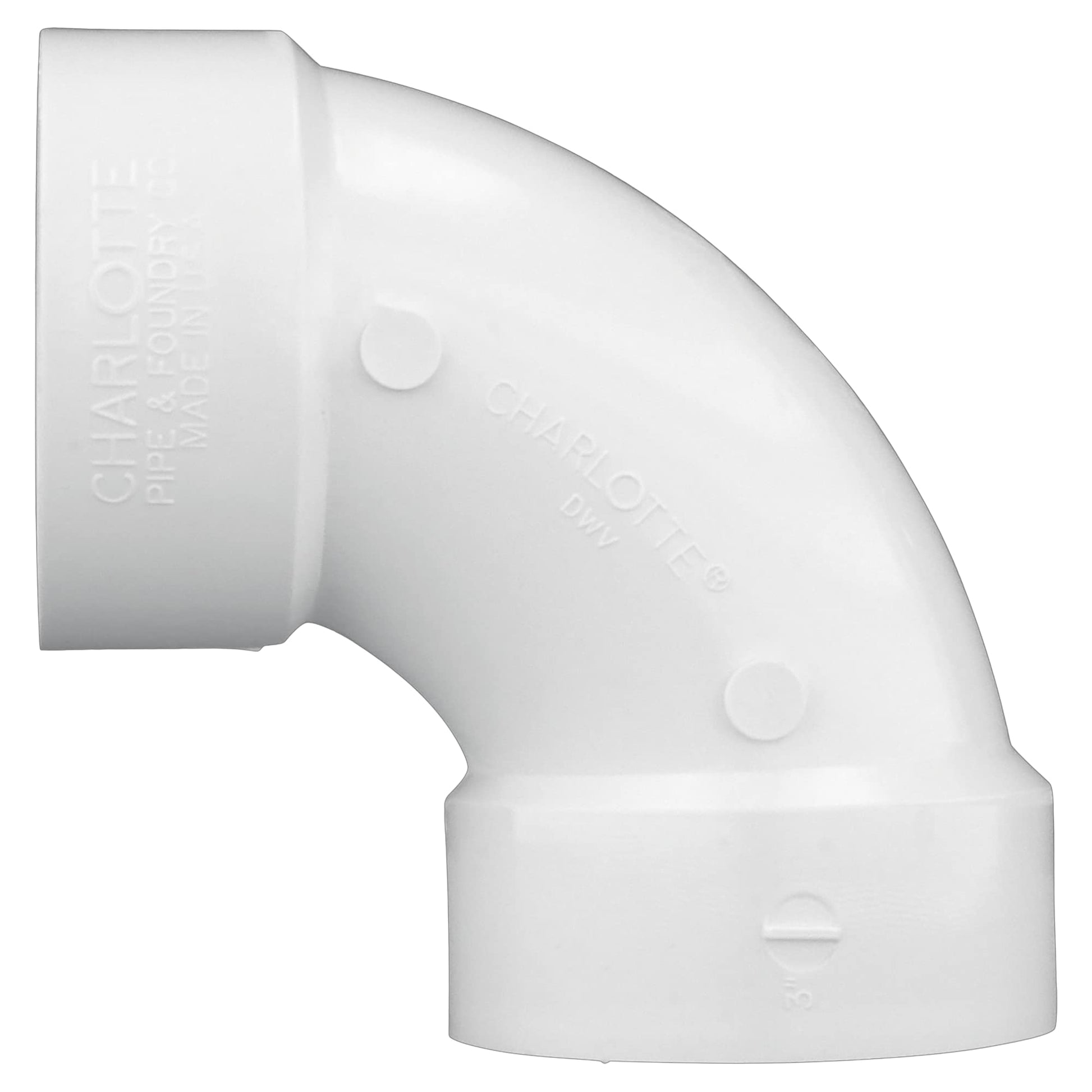 CHARLOTTE PIPE 3 x 3 x 1 1/2 DWV 1/4 Bend W/Side Inlet DWV (Drain, Waste & Vent)