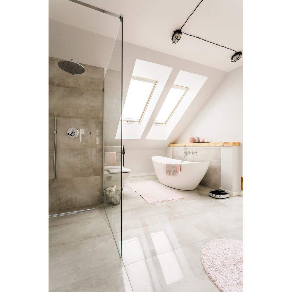 Designline 24 in. Stainless Steel Linear Shower Drain Square Grate