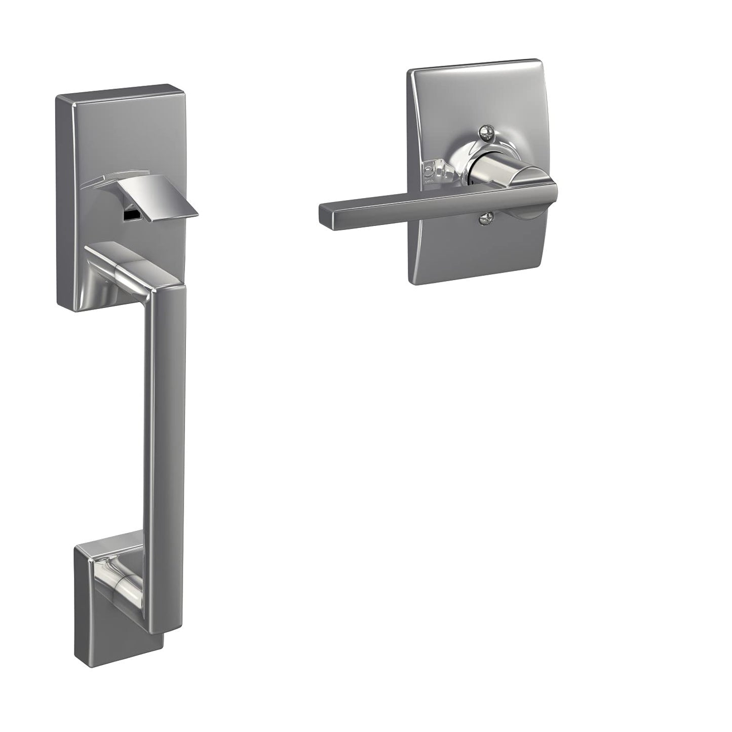 Schlage FE285 625 LAT CEN Lower Half Handleset, Bright Chrome