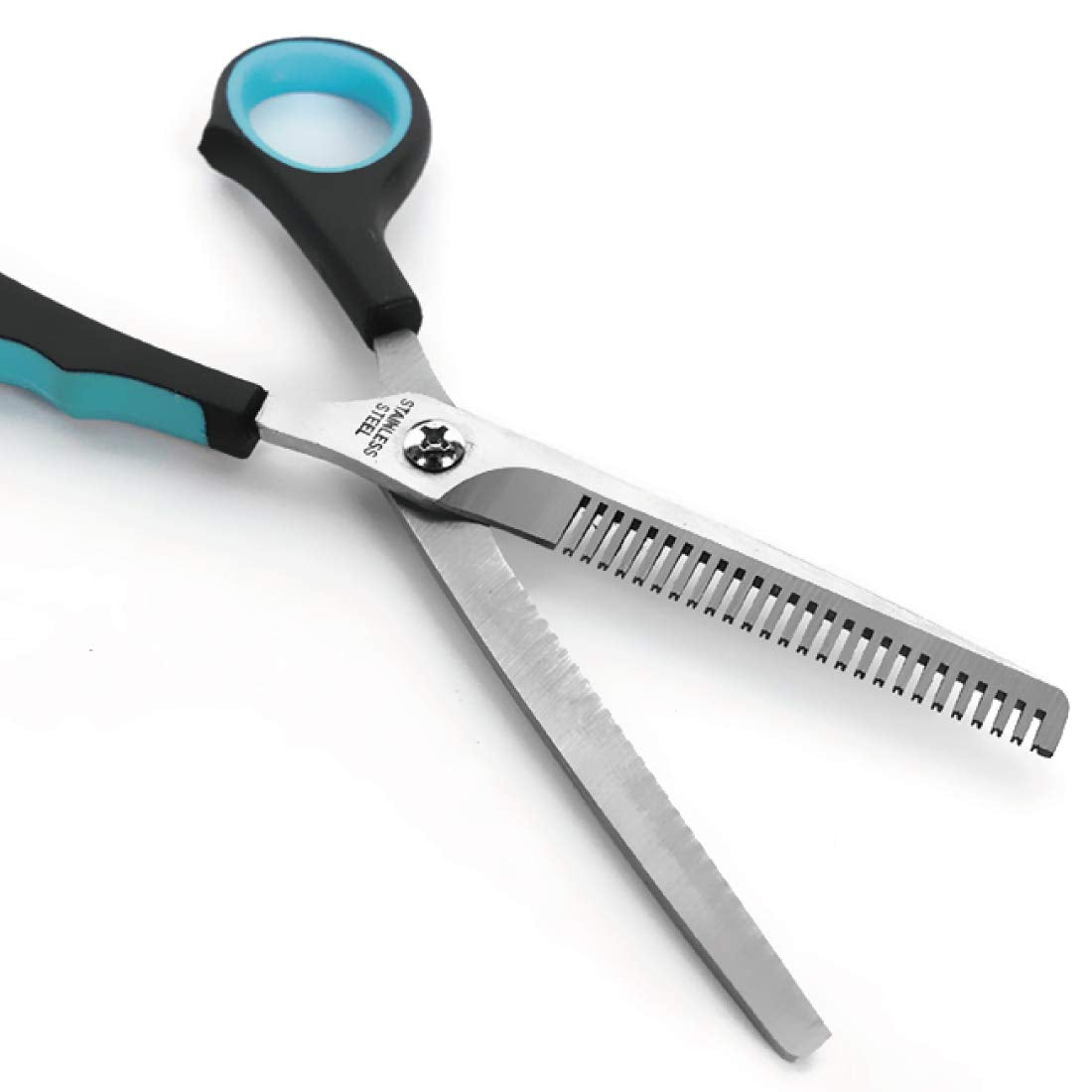 Claw Claws 7 inch Thinning Scissors with 26-Teeth Stainless Steel Blades and Wave Style Handle for for Home Hair Cutting Shears