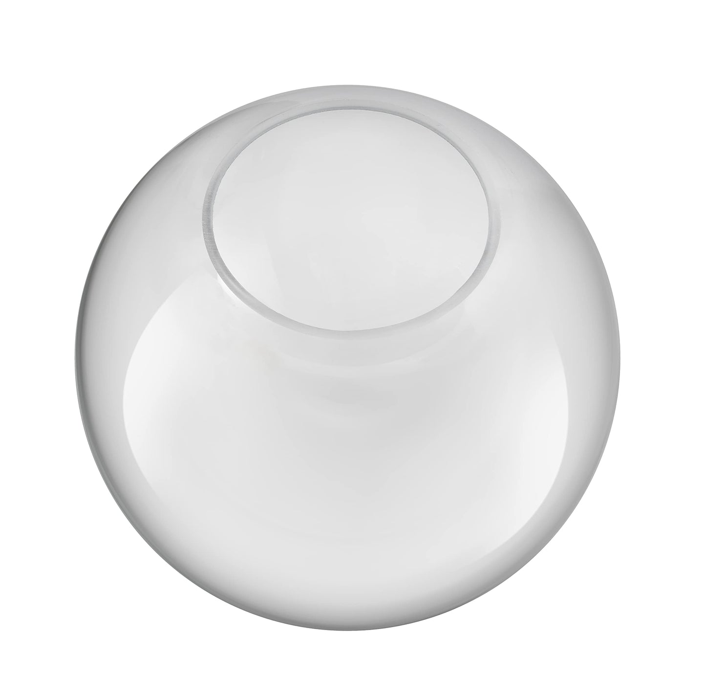 Aspen Creative 28005-60-1, 6" Clear Glass Globe, Neckless for Wall Sconces, Fitter: 2-3/4"