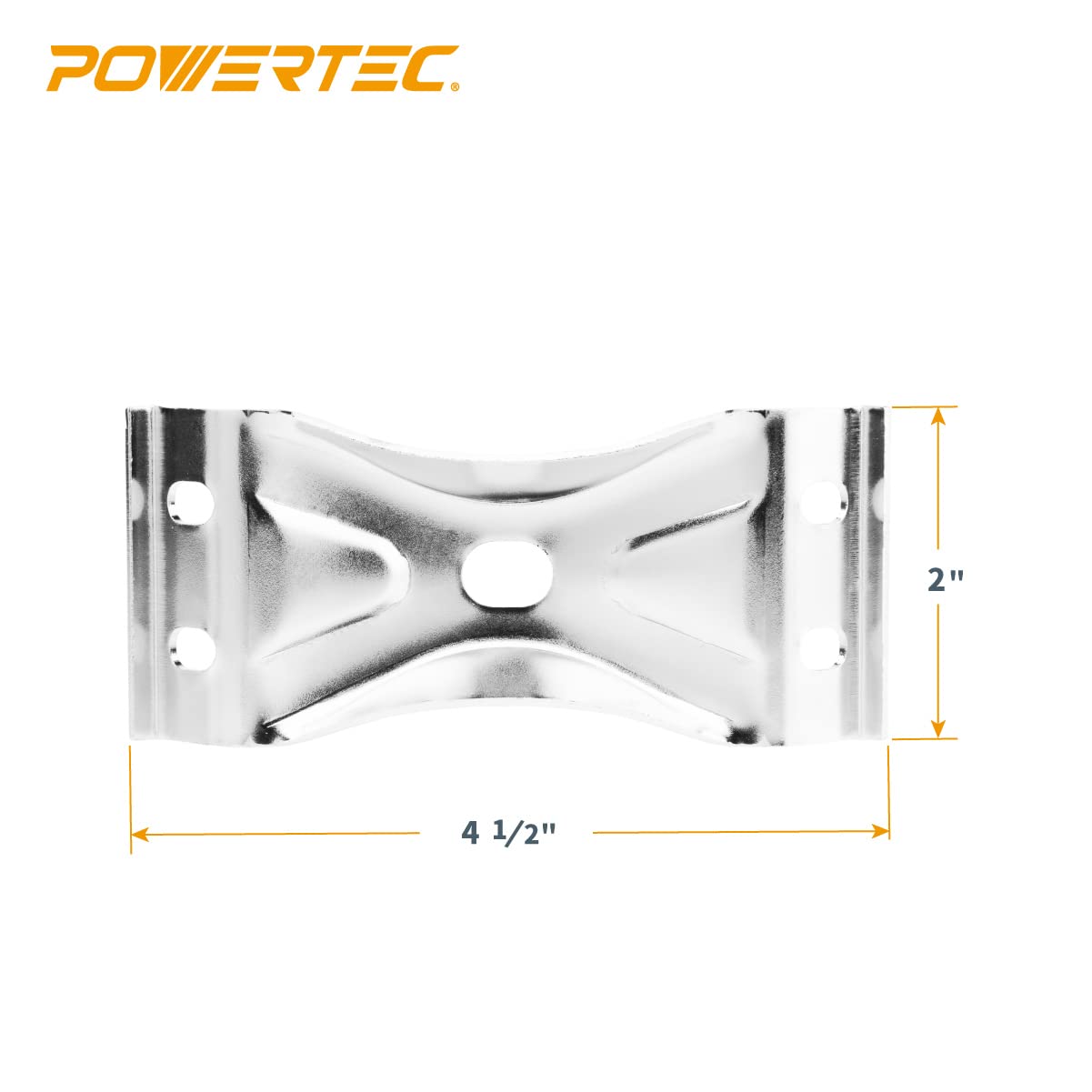 POWERTEC Kerf Mount Corner Bracket 4PK w/Mounting Hardware, Corner Braces for Coffee Table/Desk Legs/Dining Table/Bench Legs (71427)