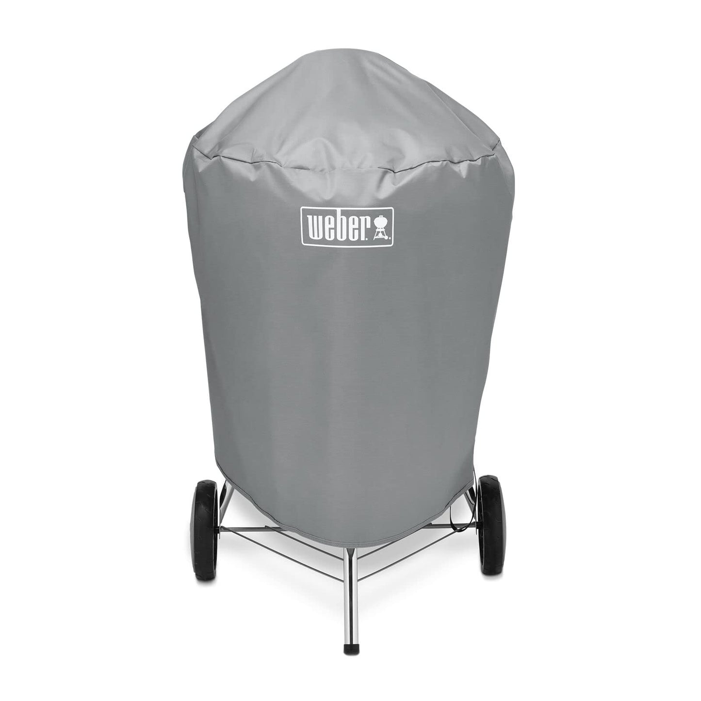 Weber 22-Inch Charcoal Kettle Grill Cover – Premium Heavy-Duty Polyester, UV & Water Resistant, Breathable Fabric with Secure Straps, Easy Slip-On Design