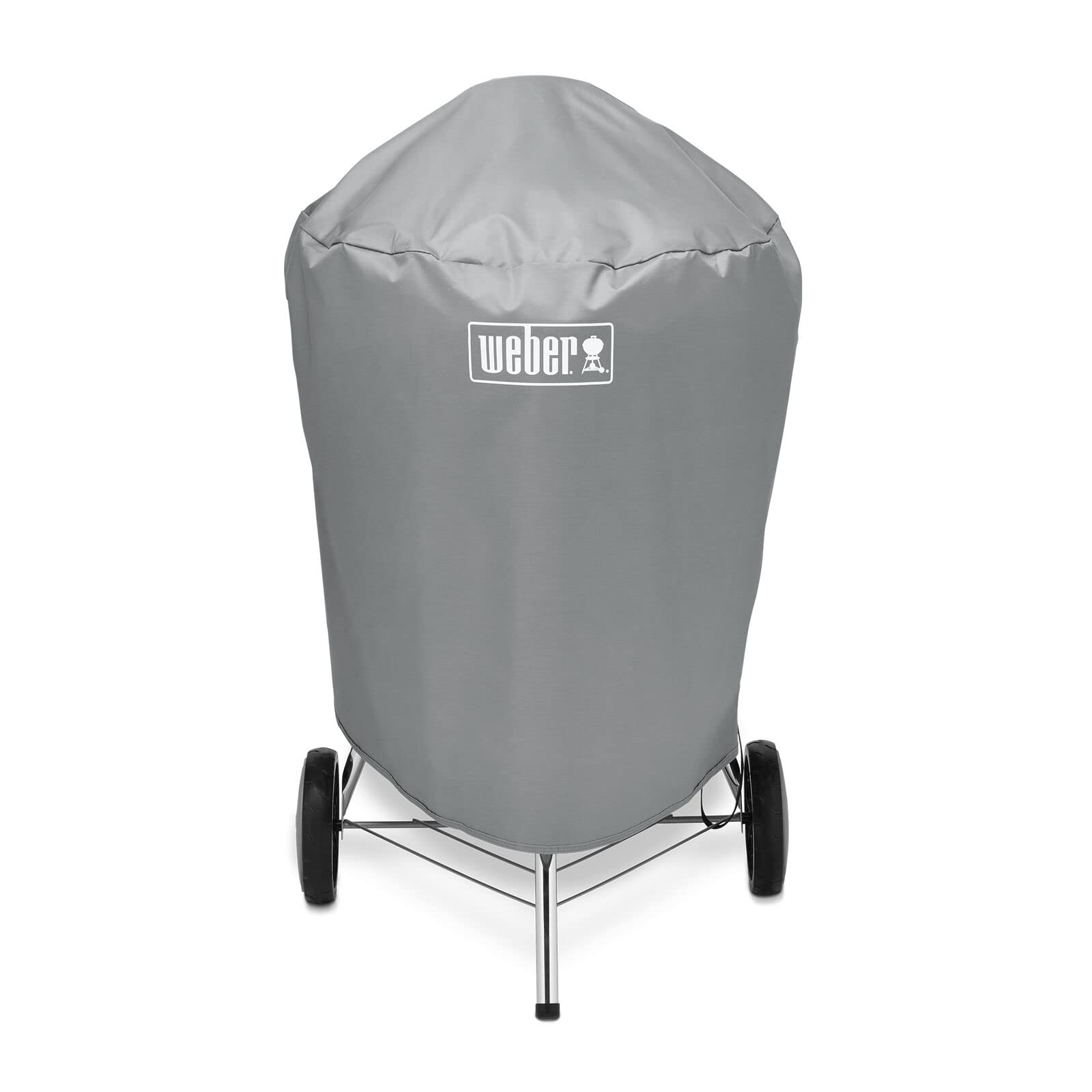 Weber 22-Inch Charcoal Kettle Grill Cover – Premium Heavy-Duty Polyester, UV & Water Resistant, Breathable Fabric with Secure Straps, Easy Slip-On Design