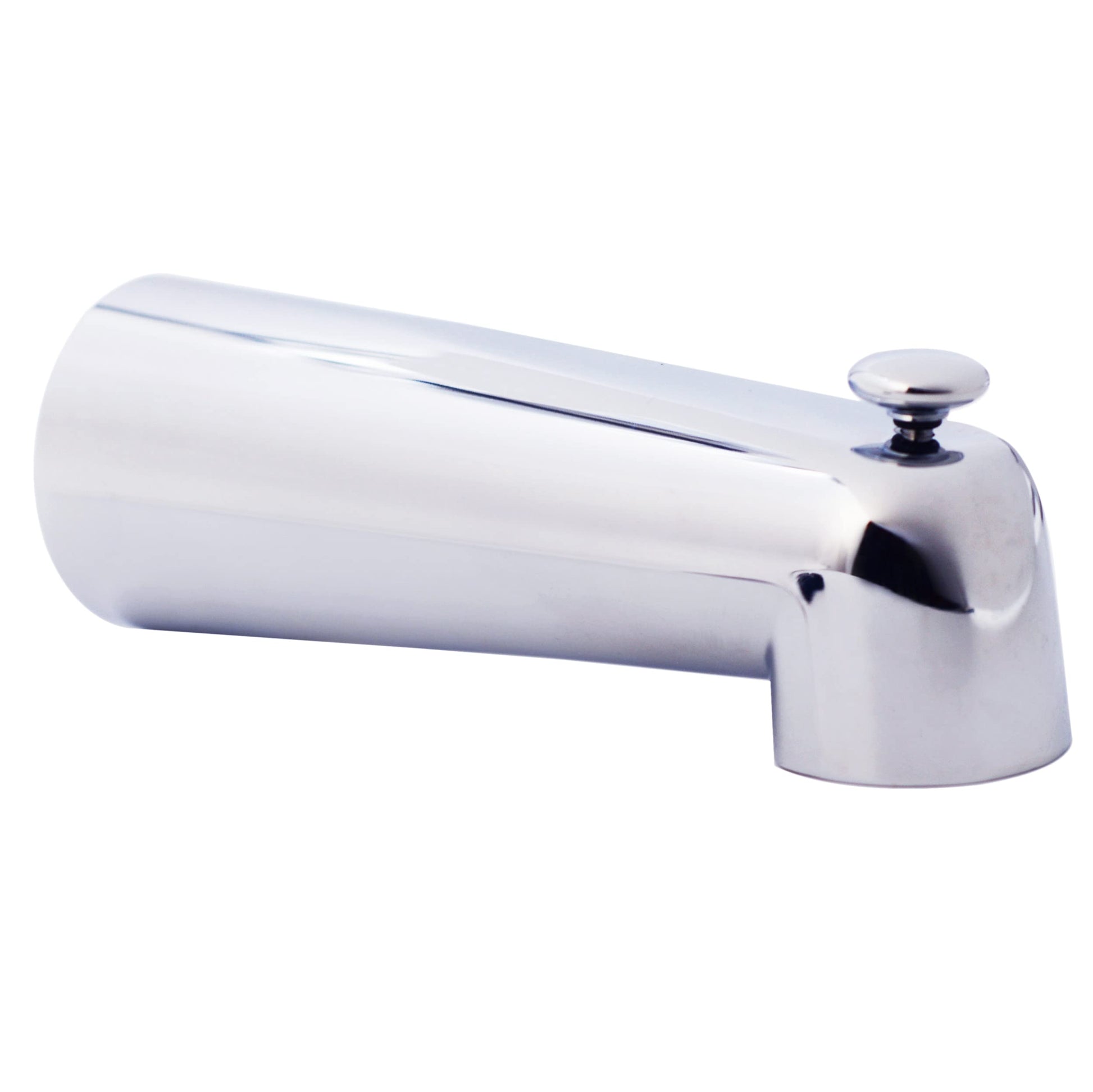 Westbrass E507D-1F-26 7" Reach Wall Mount Tub Spout with Diverter, Polished Chrome