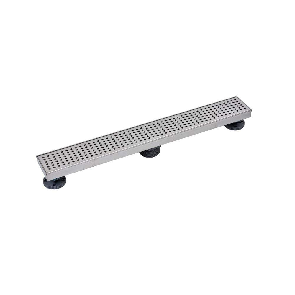 Designline 24 in. Stainless Steel Linear Shower Drain Square Grate
