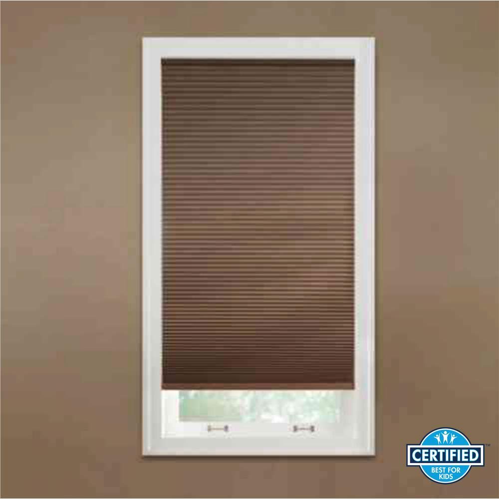 Home Decorators Collection Cut-to-Width Mocha 9/16 in. Blackout Cordless Cellular Shade - 29 in. W x 48 in. L
